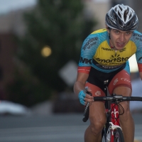 Christopher Uberti led the middle stages of the race