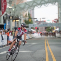Frank Pipp was part of the lead group early in the race