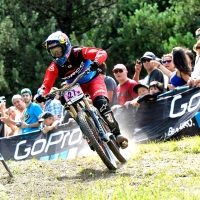 Jill Kintner finished eighth among the elite women in the downhill