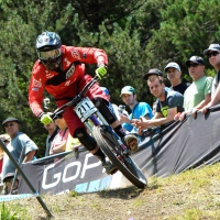 Luca Shaw placed fifth among the juniors men in the downhill