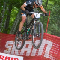 Mike Phillips getting air on the SRAM ramp