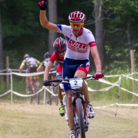 Todd Wells finishing 1st with Stephen Ettinger right behind