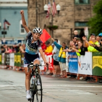 Lauren Stephens attacked up a steep climb to steal the win in stage 5
