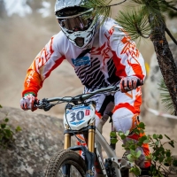 Matt Parker, Jr., of the Trek Southridge USA Team rides through a rocky tree section