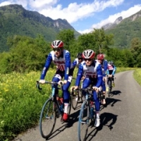The squad goes for a spin on a cool day before Trofeo Karlsberg
