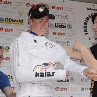 T.J. Eisenhart slipping into his new white jersey