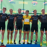 Winner Michael Friedman and his Optum Pro Cycling p/b Kelly Benefit Strategies teammates