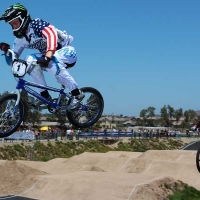 Connor Fields flies through the air