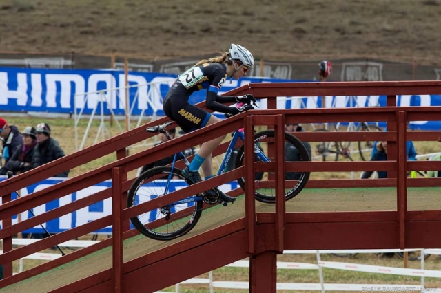 Laurel Rathbun competes at the 2016 Cyclo-cross Nationals. 