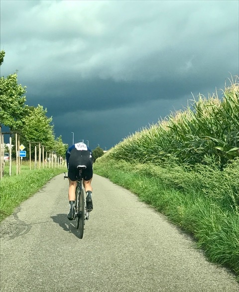 Conor Schunk rides the time trial at the GP Ruebliland