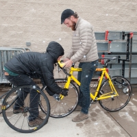 Changing a front tire