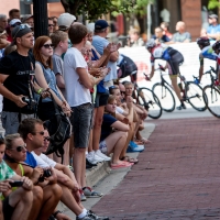 Big crowds watched the race in Grand Rapids